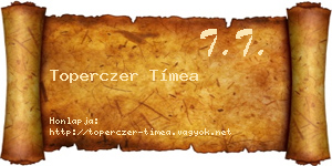Toperczer Tímea névjegykártya