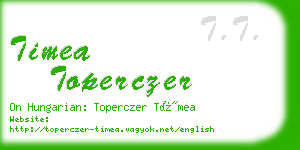 timea toperczer business card